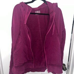 EUC Deep Pink Zip Up Jacket